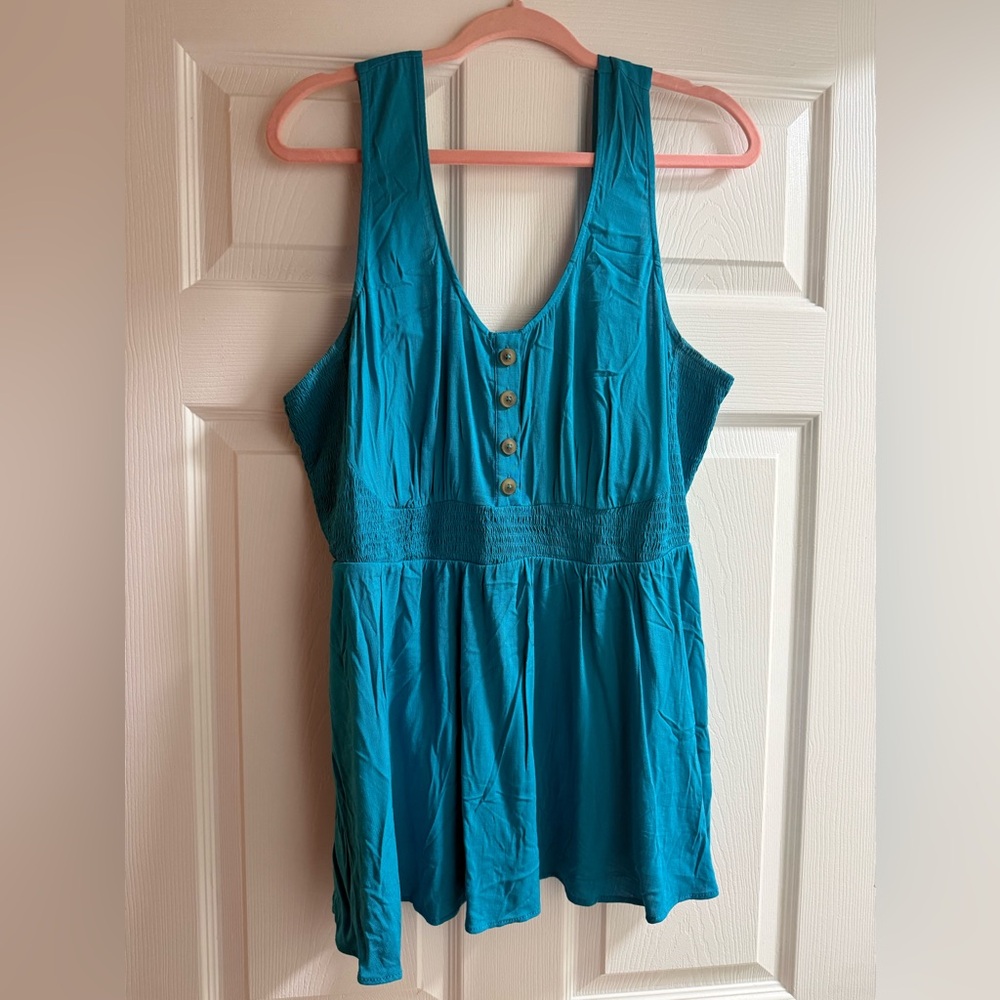Torrid Vibrant Blue Button-Down Top Size 1